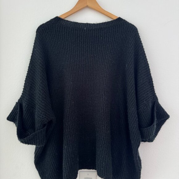 BLACK TOBI Oversized Knit Sweater – Slouchy Fit, Cozy Everyday Layer, Size M - Picture 6 of 6